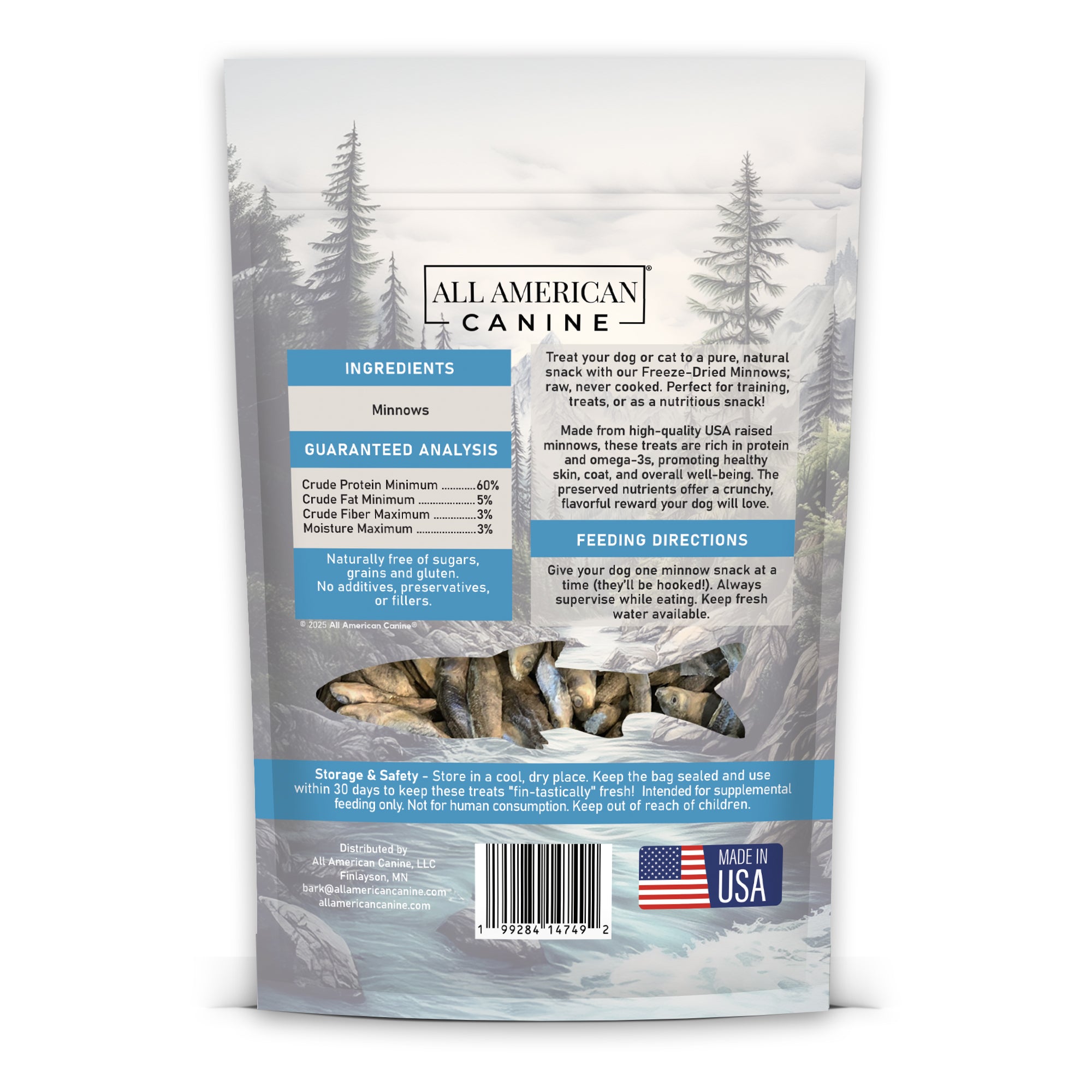 Freeze Dried Minnows - Single Ingredient Dog & Cat Treats