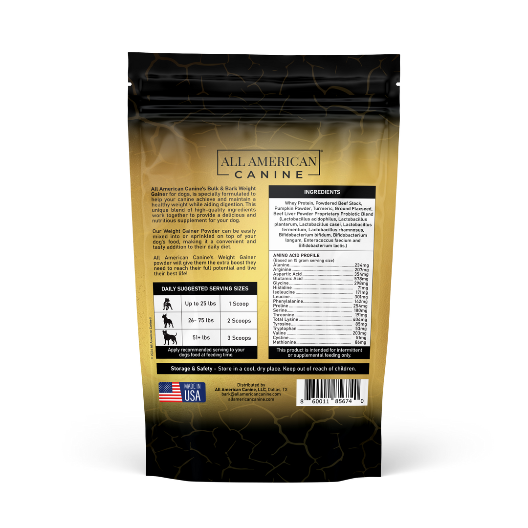 Bulk &amp; Bark Weight Gainer + Digestive Aid Food Topper