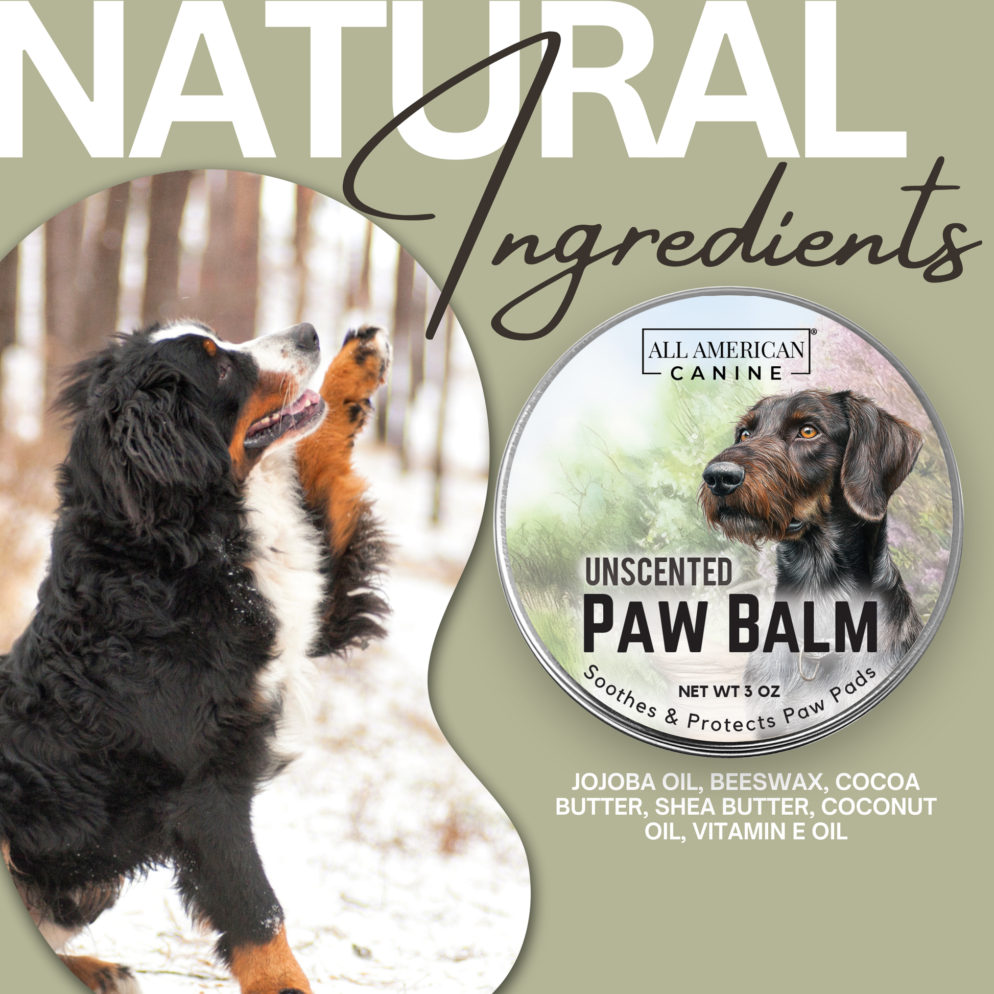 Balm For Dog Paws Natural Moisturizing Canine Paw Pad Soother